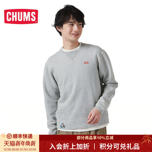 CHUMS洽洽鸟户外运动卫衣男休闲气质上衣女打底套头衫 1411 CH00