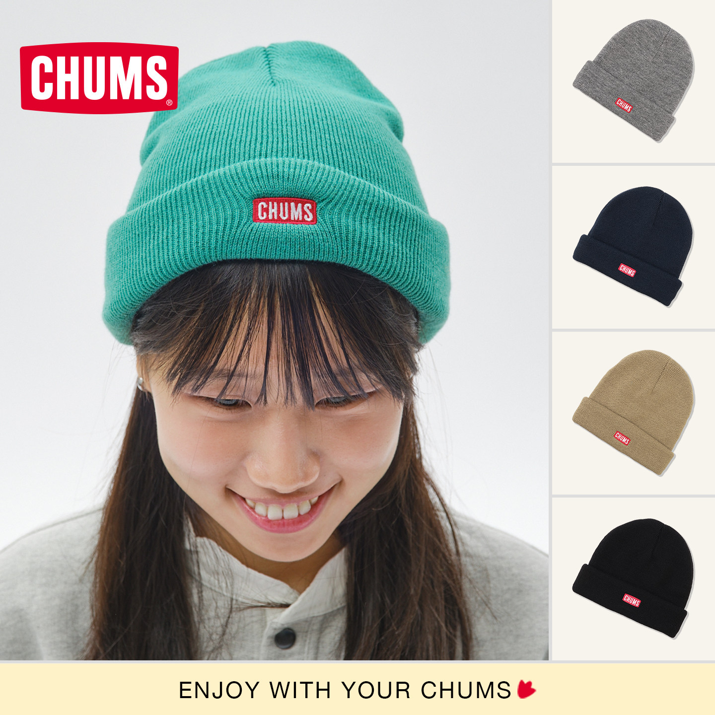 CHUMS洽洽鸟户外运动休闲冷帽毛线帽百搭时尚男女款帽子CH05-1402图片