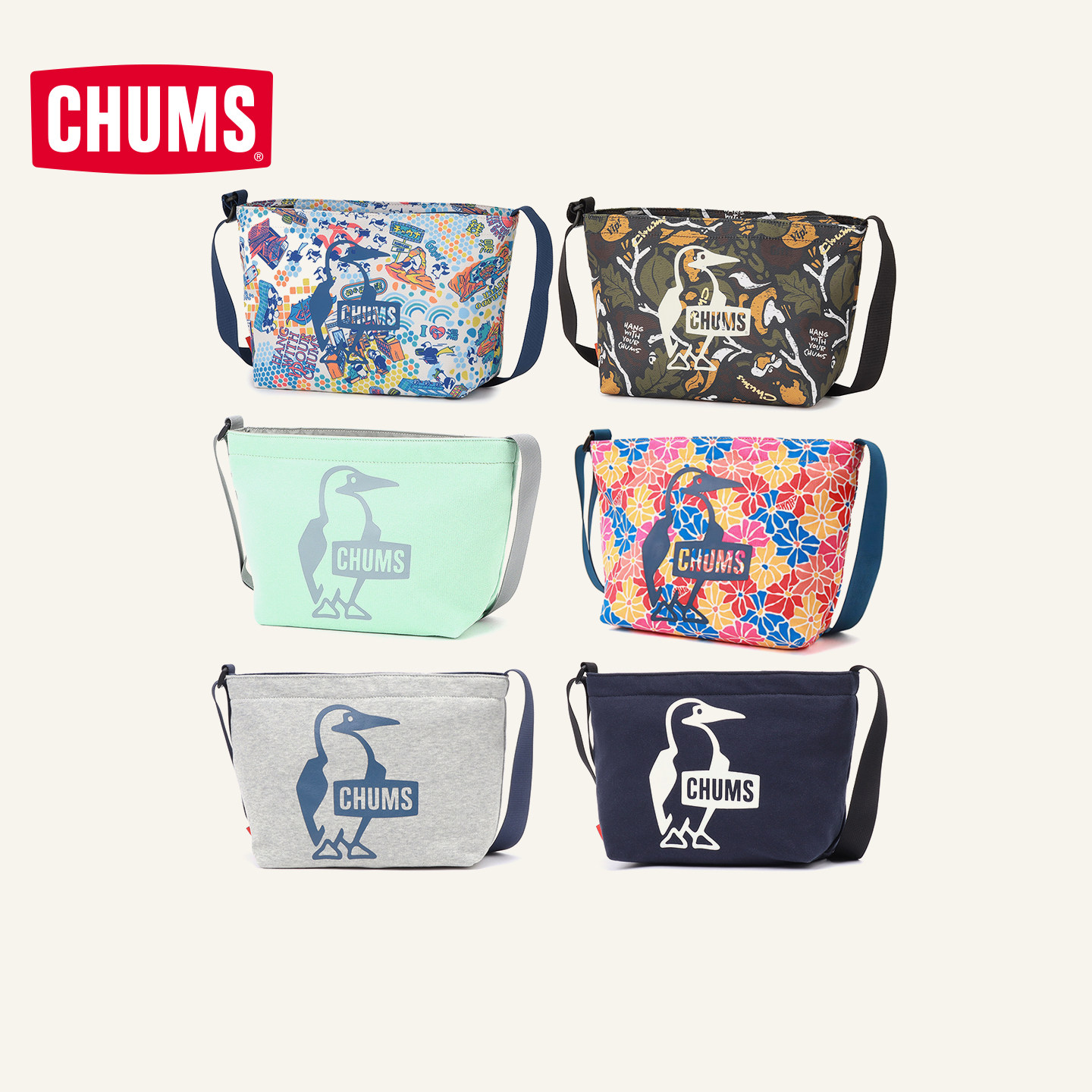 CHUMS单肩斜挎包户外运动休闲图片