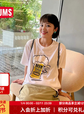 CHUMS洽洽鸟运动户外休闲短袖男女同款运动半袖百搭T恤CH01-2372