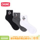 CHUMS洽洽鸟户外低帮袜子棉袜3双装 1132 成人男女舒适透气CH06