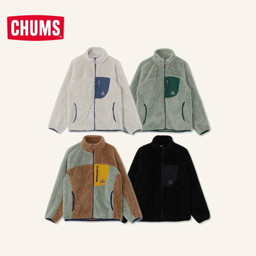 CHUMS洽洽鸟户外休闲立领抓绒衣