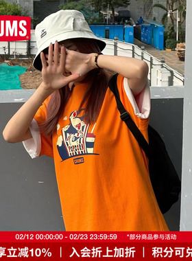 CHUMS洽洽鸟运动户外T恤半袖休闲舒适印花短袖百搭上衣CH01-2349