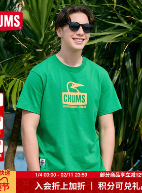 CHUMS洽洽鸟夏季新款短袖t恤男女同款圆领情侣半袖上衣CH01-2278
