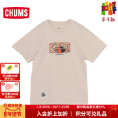 CHUMS洽洽鸟户外运动休闲儿童圆领棉质上衣印花短袖 T恤CH21 1363