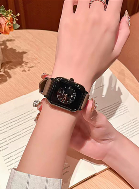 拉宝丽直播同款礼盒时尚方盘休闲风防水简约女士手表石英表