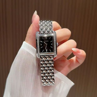 拉宝丽直播同款礼盒小香风女士时尚气质轻奢方形防水女表石英表