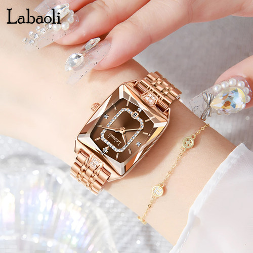 拉宝丽直播同款礼盒新款优雅气质百搭防水气质女表女士石英腕表