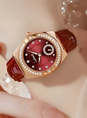 拉宝丽直播同款礼盒轻奢女士腕表气质复古镶钻时尚女表石英表