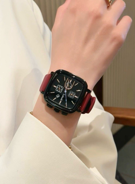 拉宝丽直播同款礼盒新品方形气质女士防水简约小众休闲情侣石英表