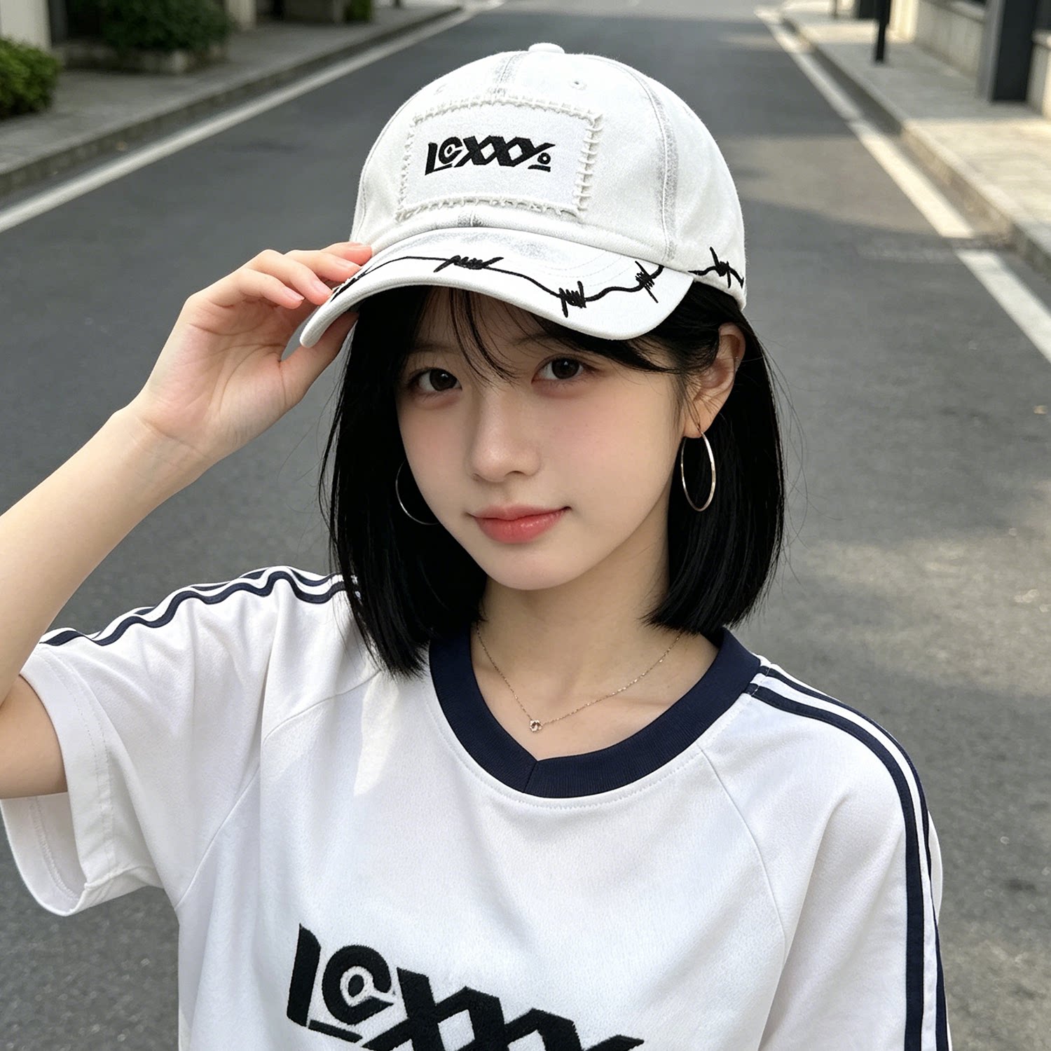 美式荆棘刺绣遮阳棒球帽男女款