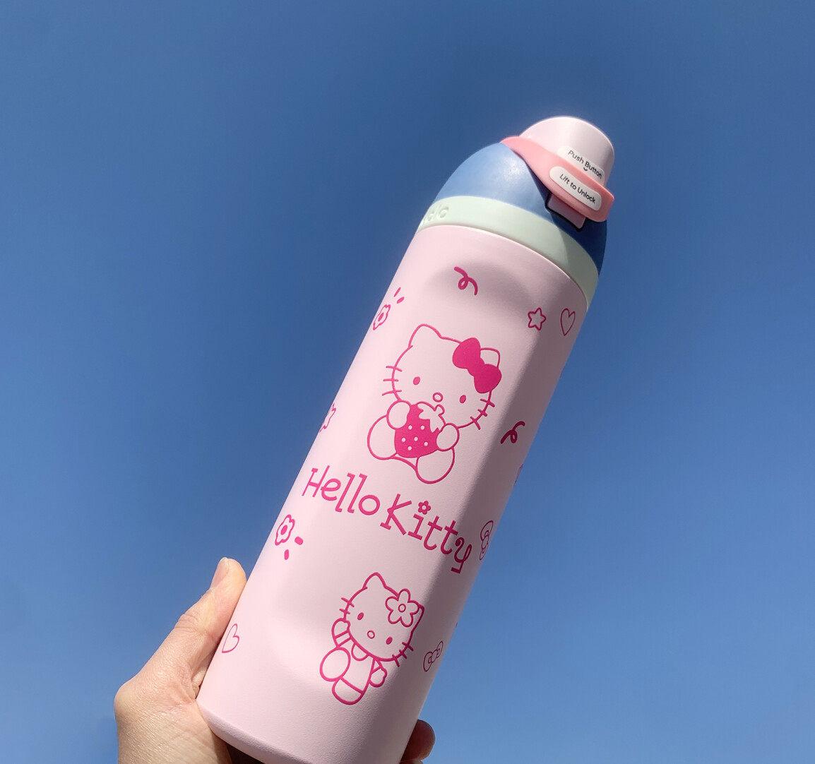 Owala hello kitty 新款保温杯双饮多功能运动保温水杯户外水壶