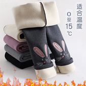 保暖裤 女童秋冬季 裤 子纯棉修身 打底裤 加绒加厚外穿一体绒2025新款