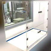 一体透明亚克力有机玻璃磁吸开门搭扣仪器展示盒防尘实验器材定制