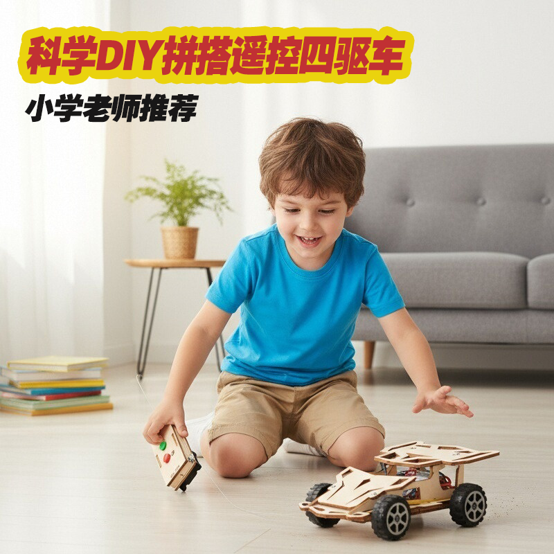 小学生DIY遥控四驱车科学实验包