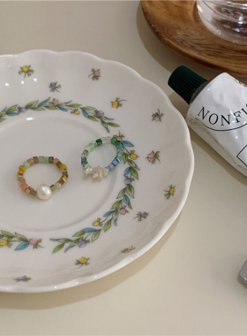 大发试验站女亚克力复古珍珠戒指