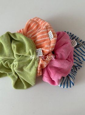 大发试验站 自制毛巾料大肠圈慵懒温柔舒适发圈精致女孩洗漱神器