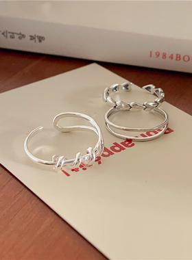 大发试验站极简高级感银戒指