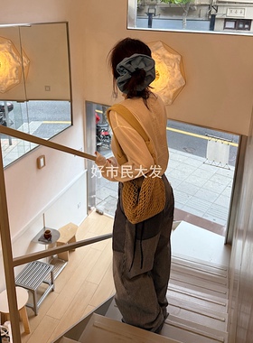 大发试验站 自制牛仔面料秋冬新款大肠圈百搭显脸气质百搭头绳ins