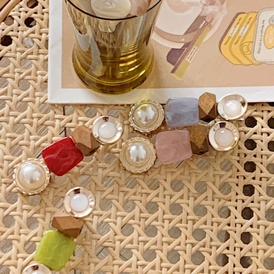 发夹亚克力少女简约森系木质