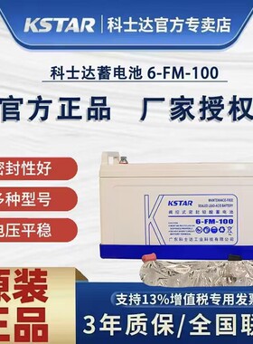 KSTAR科士达UPS蓄电池6-FM-100 12V100AH24/38/65/120/150/200AH