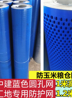 阳台防护防鼠网防护罩过蓝色圆孔网铁丝网垫网镀锌圆孔铁皮网定制