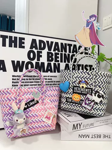 Дисней, корзина, вместительная и большая пляжная сумка, мультяшная барсетка