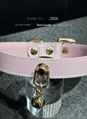 PuppyJoy独家「彩晕粉项圈」choker项圈高级手工定制