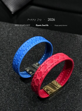 PuppyJoy独家「新年的礼物」蛇皮情侣款双生手环高级手工定制