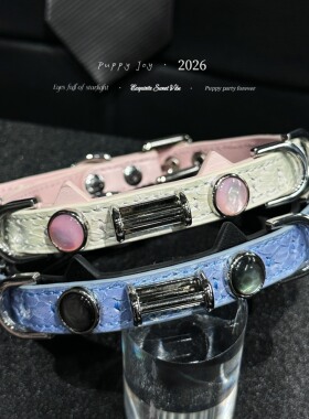 PuppyJoy独家「喵角」choker蛇皮项圈高级手工定制