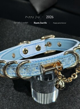 PuppyJoy独家「海盐」choker蛇皮项圈高级手工定制