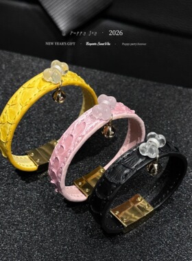 PuppyJoy独家「琉璃蛇梦·铃铛」巨型蟒蛇皮手环高级手工定制