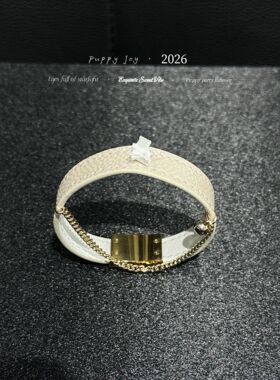 手链 PuppyJoy独家「小蛇骨」蛇皮手环高级手工定制