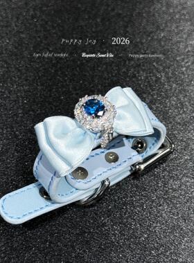 手链 PuppyJoy独家「蓝恋」蓝色牛皮手环高级手工定制