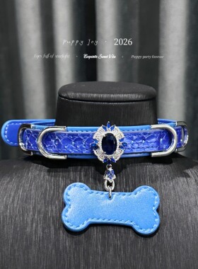 PuppyJoy「克莱因蓝」项链颈带项圈小众男女choker项圈手工定制