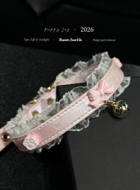 PuppyJoy独家「小千金」缎面皮choker项圈高级手工定制