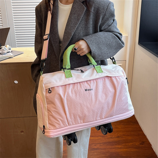 旅行包女滑轮行李袋大容量万向轮行李包轻便带轮子折叠旅游出差袋