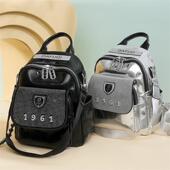 2025夏季 新款 双肩包文艺范女士背包镶钻包外出休闲旅游包质感女包