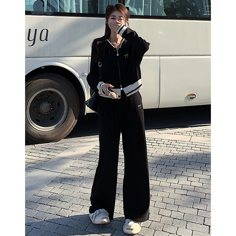 高级感炸街卫衣运动套装女春季时尚网红韩版学生宽松休闲两件套潮