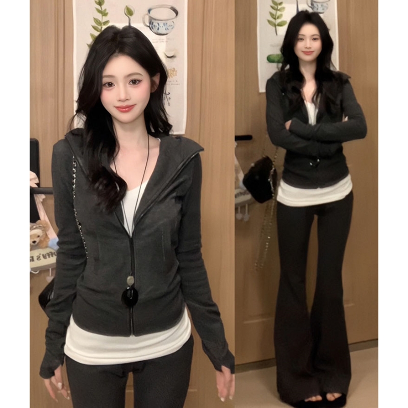时髦韩系穿搭#高级感气质两件套