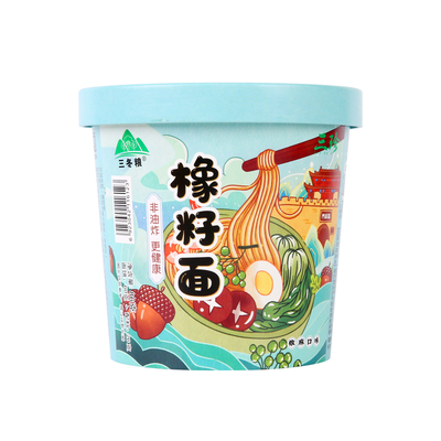 冲泡免煮即食橡籽泡面香辣味椒麻味组合6桶装