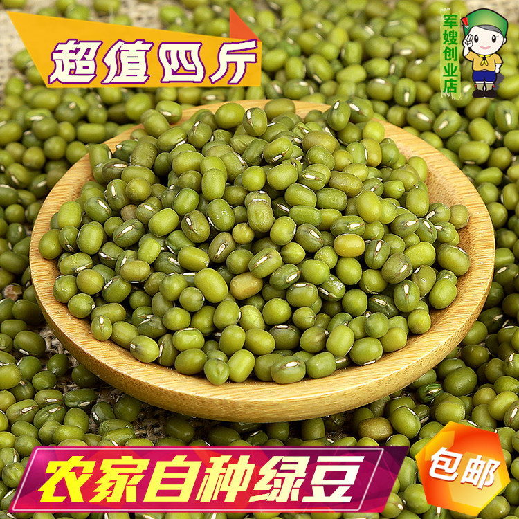 绿豆 新货绿小豆发芽绿豆汤糕原料五谷杂粮农家2000克4斤装包邮