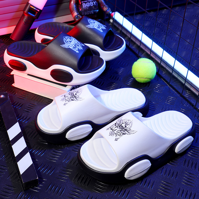 室外双色凉拖鞋男款宽松外穿踩屎感学生家居防滑厚底男士拖鞋厚底,流行男鞋,一字拖,淘宝优惠券,粉丝福利购,淘宝优惠卷