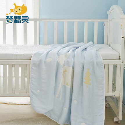 睡眠博士梦精灵婴儿浴巾纯棉纱布被新生儿儿童毛巾被初生宝宝盖毯