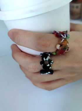 日韩简约戒指树脂经济实惠复古女