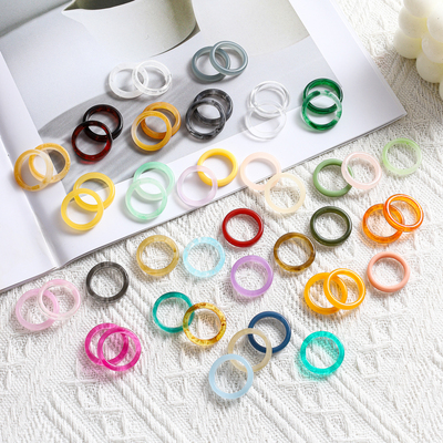 女树脂黄铉辰同款色彩鲜艳戒指值