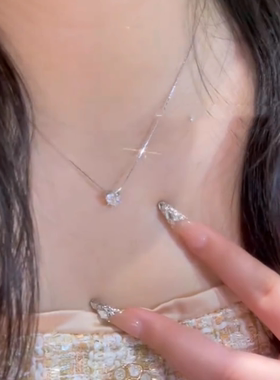 轻奢精致锆石项链女小众设计感