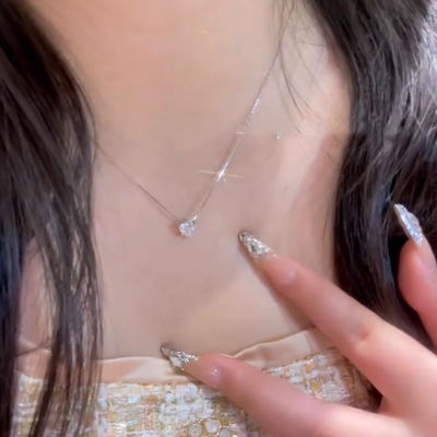 轻奢精致锆石项链女小众设计感