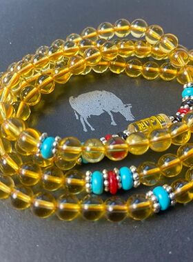 天然佛珠手串红玛瑙玉髓六字箴言天然水晶手链男女款饰品民族风