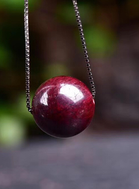 天然朱砂开运吊坠原矿百搭珠项链